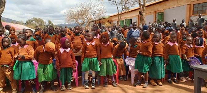 Pupils eagerly waiting to explore their new classes