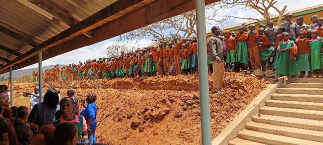 Pupils eagerly waiting to explore their new classes