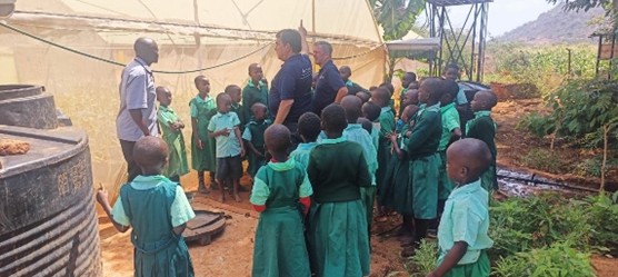 Pupils in the School green House Project